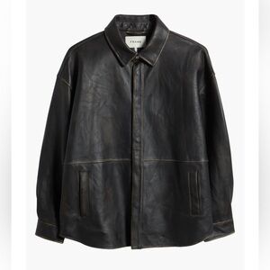 Frame Denim Men's Washed Leather Jacket